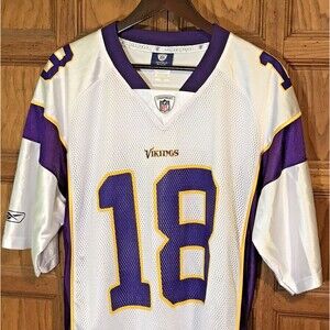 Minnesota Vikings Sidney Rice #18 Jersey Adult L On Field Reebok NFL Players Top